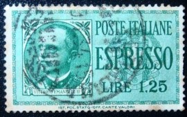 Selo postal da Itália de 1932 Victor Emmanuel III 1,25