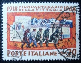 Selo postal da Itália de 1968 Mobilization of Troops