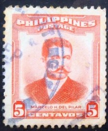 Selo postal da Filipinas de 1952 Marcelo H. del Pilar