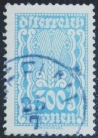 Selo postal da Áustria de 1922 Symbolism Ear of Corn 300