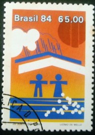 Selo postal COMEMORATIVO do Brasil de 1984 - C 1411 U