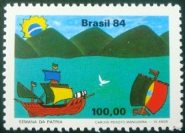 Selo postal COMEMORATIVO do Brasil de 1984 - C 1414 M