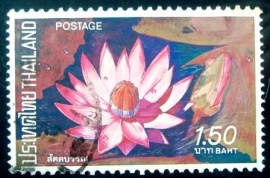 Selo postal da Tailândia de 1973 Water lilies