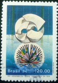 Selo postal COMEMORATIVO do Brasil de 1984 - C 1424 U