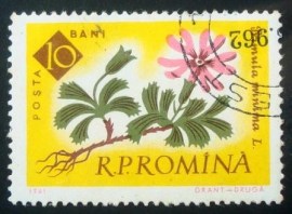 Selo postal da Romênia de 1961 Primrose