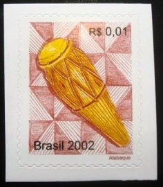 Selo postal do Brasil de 2005 Atabaque