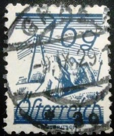 Selo postal da Áustria de 1925 Stooks & Telegraph Wires 16g
