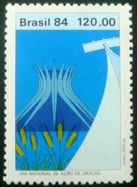 Selo postal do Brasil de 1984 Ação de Graças - C 1430 N