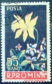 Selo postal da Romênia de 1956 Viola odorata