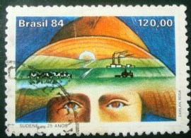 Selo postal do Brasil de 1984 SUDENE