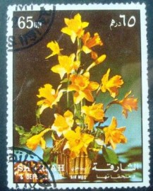 Selo postal do Sharjah de 1972 Daffodils