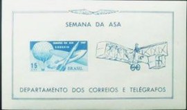 Bloco postal do Brasil de 1967 Semana da Asa N