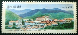 Selo postal do Brasil de 1985 Ouro Preto - C 1447 N