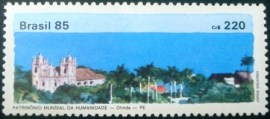 Selo postal do Brasil de 1985 Olinda  - C 1449 M