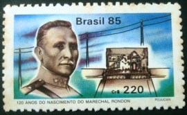Selo postal de 1985 Marechal Rondon - C 1453 N