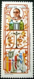 Selo postal do Brasil de 1985 Candido Fontoura M