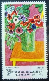 Selo postal de Umm Al Qiwain de 1968 H. Matisse