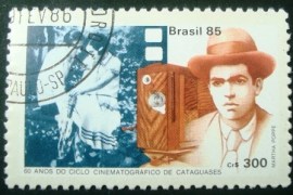 Selo postal do Brasil de 1985 Efígie de H. Mauro MCC