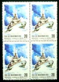 Quadra de selos postais do Brasil de 1970 Marinheiro