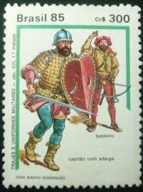 Selo postal de 1985 Capitão e Besteiro - C 1477 N