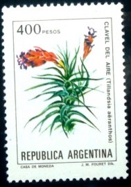 Selo postal da Argentina de 1982 Tillandsia aëranthos