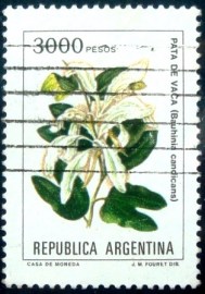 Selo postal da Argentina de 1982 Pata de Vaca