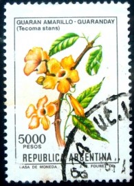Selo postal da Argentina de 1982 Guaranday