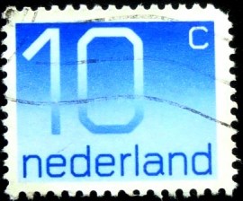 Selo postal da Holanda de 1976 Numeral 10