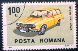 Selo postal da Romênia de 1983 Kombi DACIA 1300