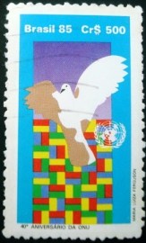 Selo postal COMEMORATIO do Brasil de 1985 - C 1492 U