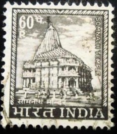 Selos postal da Índia de 1967 Somnath Temple