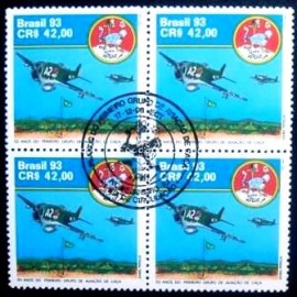 Quadra de selos postais do Brasil de 1993 Aviação de Caça