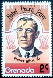 Selo postal de Granada de 1978 Woodrow Wilson