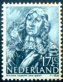 Selo postal da Holanda de 1943 Wilhelm Joseph van Gent