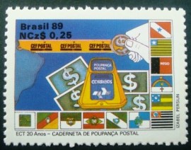 Selo postal COMEMORATIVO do Brasil de 1989 - C 1624 M