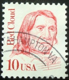 Selo postal dos Estados Unidos de 1987 Red Cloud