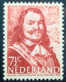 Selo postal da Holanda de 1943 Michiel Adriaanszoon de Ruyter