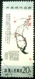 Selo postal da China de 1984 Plum blossoms