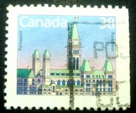 Selo postal do Canadá de 1988 Parliament