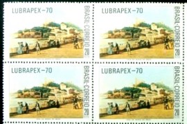 Quadra de selos postais do Brasil de 1970 Igreja da Glória