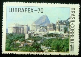 Selo postal do Brasil de 1970 LUBRAPEX 1