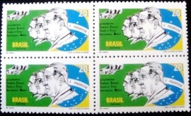 Quadra de selos postais do Brasil de 1972 Presidentes M