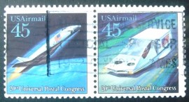 Selo postal dos Estados Unidos de 1989 Spacecraft and Air-suspended Hover Car