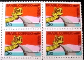 Quadra de selos postais do Brasil de 1972 Vale do Rio Doce