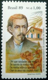 Selo postal COMEMORATIVO do Brasil de 1989 - C 1654 M
