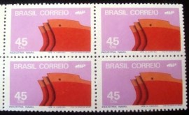 Quadra de selos postais do Brasil de 1972 Indústria Naval