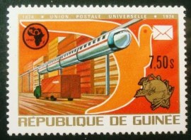 Selo postal da Rep. de Guinée de 1974 Monorail