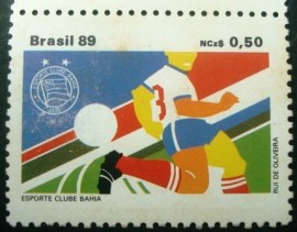 Selo postal do Brasil de 1989 E.C.Bahia