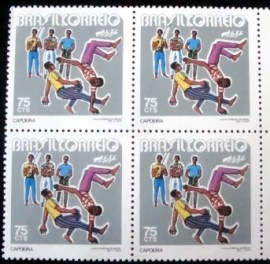 Quadra de selos postais do Brasil de 1972 Capoeira
