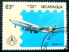 Selo postal da Nicarágua de 1986 Yak 40